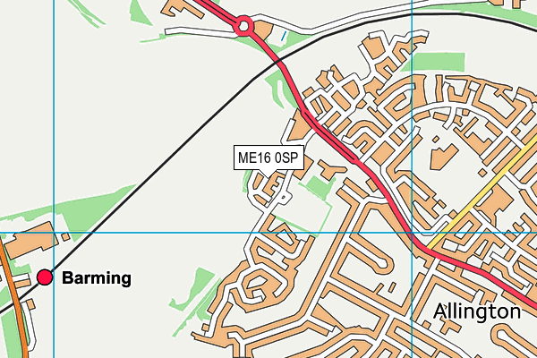 ME16 0SP map - OS VectorMap District (Ordnance Survey) ME16 0SP map - OS VectorMap District (Ordnance Survey)