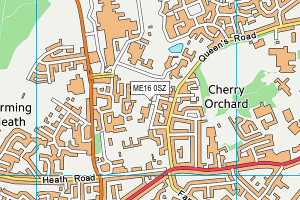 ME16 0SZ map - OS VectorMap District (Ordnance Survey) ME16 0SZ map - OS VectorMap District (Ordnance Survey)