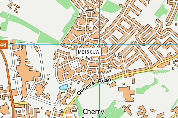 ME16 0UW map - OS VectorMap District (Ordnance Survey) ME16 0UW map - OS VectorMap District (Ordnance Survey)