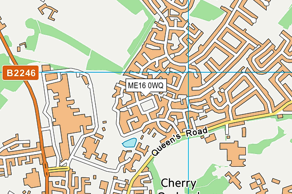 ME16 0WQ map - OS VectorMap District (Ordnance Survey) ME16 0WQ map - OS VectorMap District (Ordnance Survey)