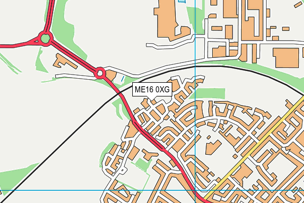 ME16 0XG map - OS VectorMap District (Ordnance Survey) ME16 0XG map - OS VectorMap District (Ordnance Survey)