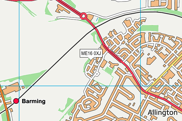 ME16 0XJ map - OS VectorMap District (Ordnance Survey) ME16 0XJ map - OS VectorMap District (Ordnance Survey)