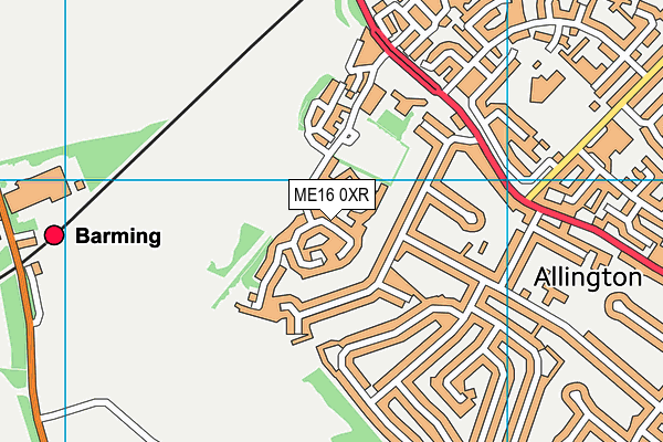 ME16 0XR map - OS VectorMap District (Ordnance Survey) ME16 0XR map - OS VectorMap District (Ordnance Survey)