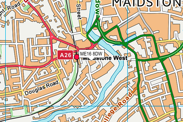 ME16 8DW map - OS VectorMap District (Ordnance Survey) ME16 8DW map - OS VectorMap District (Ordnance Survey)