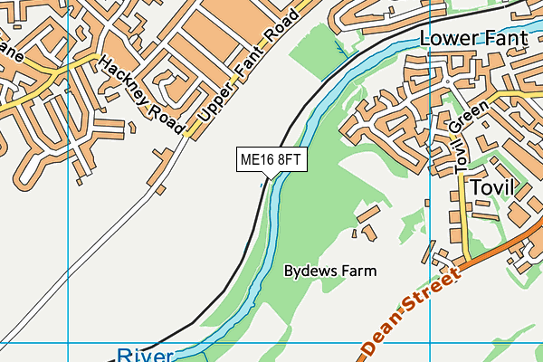 ME16 8FT map - OS VectorMap District (Ordnance Survey)