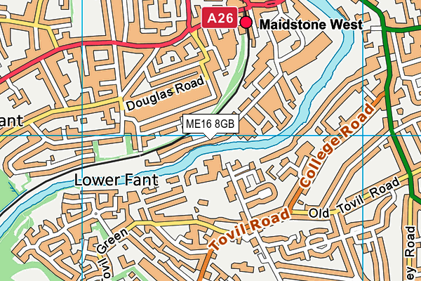 ME16 8GB map - OS VectorMap District (Ordnance Survey)