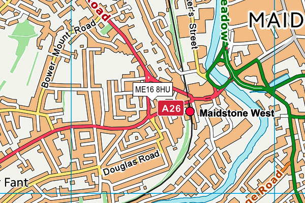 ME16 8HU map - OS VectorMap District (Ordnance Survey)