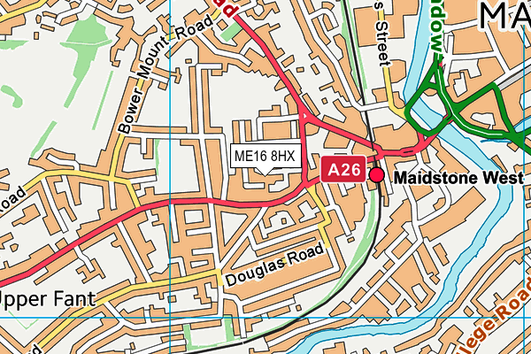 ME16 8HX map - OS VectorMap District (Ordnance Survey)