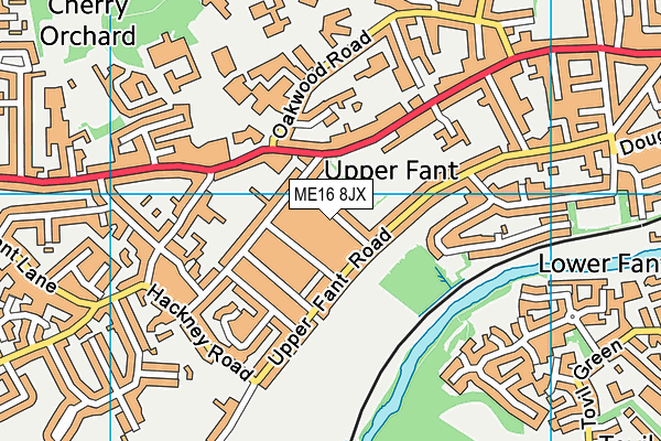 ME16 8JX map - OS VectorMap District (Ordnance Survey)