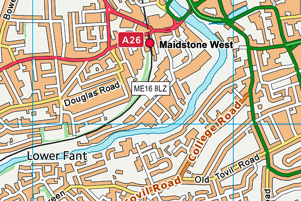 ME16 8LZ map - OS VectorMap District (Ordnance Survey)