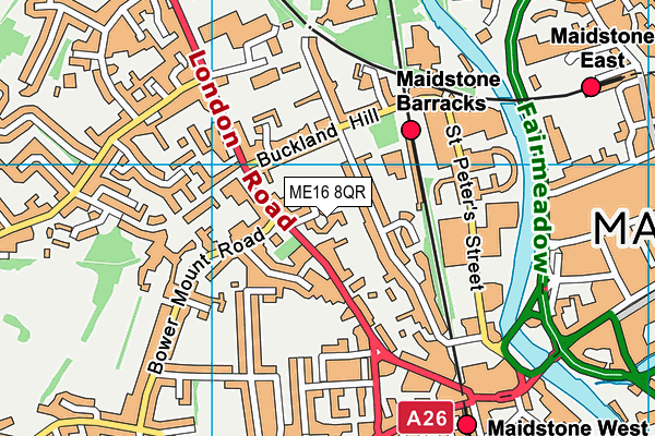 ME16 8QR map - OS VectorMap District (Ordnance Survey) ME16 8QR map - OS VectorMap District (Ordnance Survey)