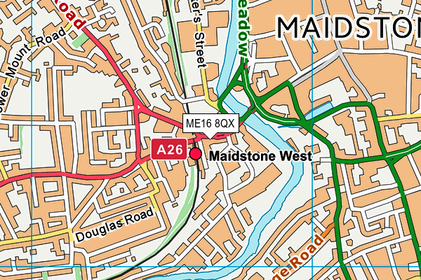 ME16 8QX map - OS VectorMap District (Ordnance Survey) ME16 8QX map - OS VectorMap District (Ordnance Survey)