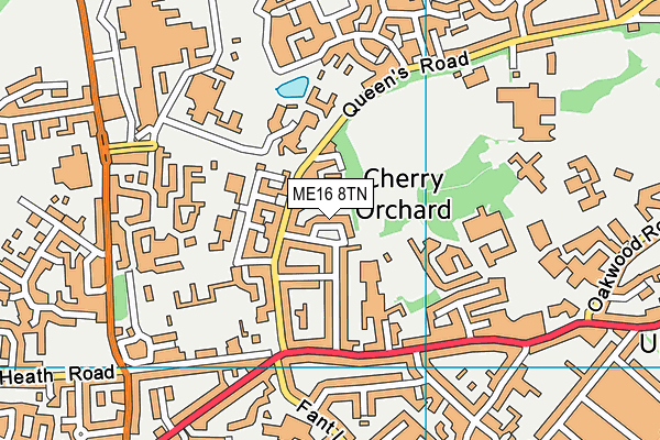 ME16 8TN map - OS VectorMap District (Ordnance Survey) ME16 8TN map - OS VectorMap District (Ordnance Survey)