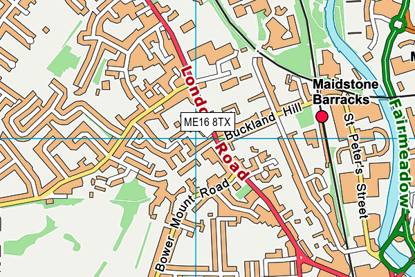 ME16 8TX map - OS VectorMap District (Ordnance Survey) ME16 8TX map - OS VectorMap District (Ordnance Survey)