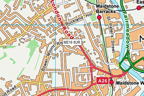 ME16 8UR map - OS VectorMap District (Ordnance Survey)