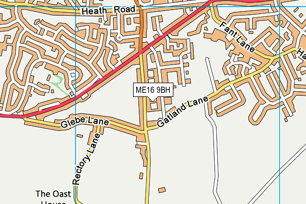 ME16 9BH map - OS VectorMap District (Ordnance Survey) ME16 9BH map - OS VectorMap District (Ordnance Survey)