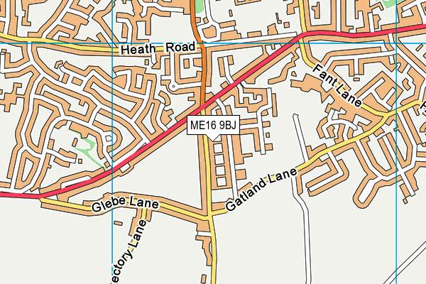 ME16 9BJ map - OS VectorMap District (Ordnance Survey) ME16 9BJ map - OS VectorMap District (Ordnance Survey)