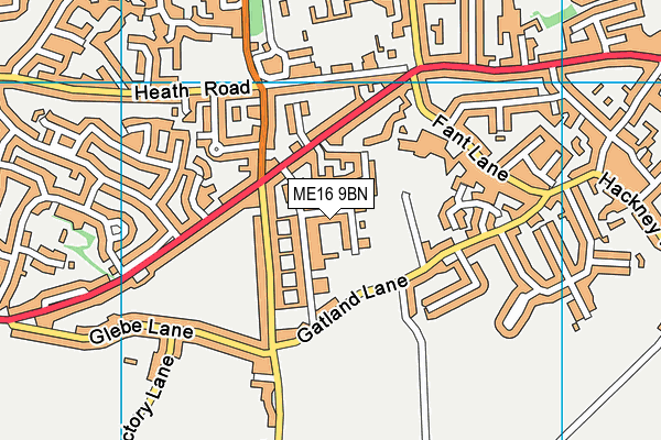 ME16 9BN map - OS VectorMap District (Ordnance Survey) ME16 9BN map - OS VectorMap District (Ordnance Survey)