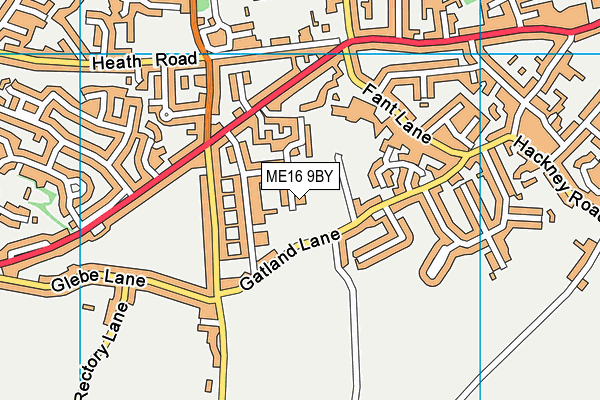 ME16 9BY map - OS VectorMap District (Ordnance Survey) ME16 9BY map - OS VectorMap District (Ordnance Survey)