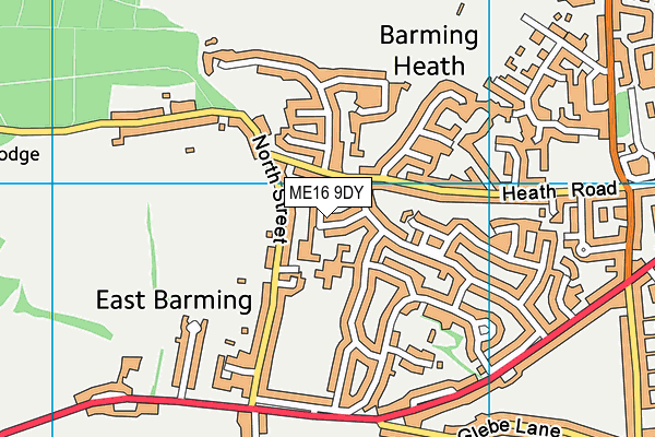 ME16 9DY map - OS VectorMap District (Ordnance Survey) ME16 9DY map - OS VectorMap District (Ordnance Survey)