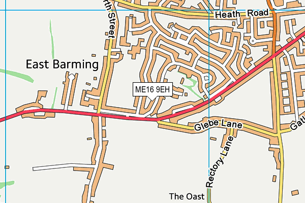 ME16 9EH map - OS VectorMap District (Ordnance Survey)