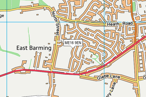 ME16 9EN map - OS VectorMap District (Ordnance Survey)