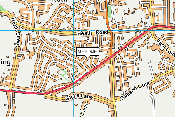 ME16 9JE map - OS VectorMap District (Ordnance Survey) ME16 9JE map - OS VectorMap District (Ordnance Survey)