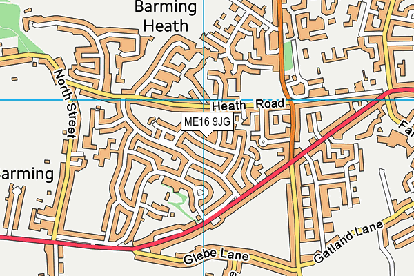 ME16 9JG map - OS VectorMap District (Ordnance Survey) ME16 9JG map - OS VectorMap District (Ordnance Survey)