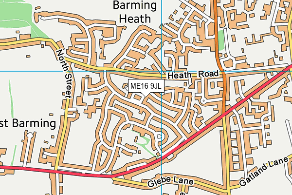 ME16 9JL map - OS VectorMap District (Ordnance Survey) ME16 9JL map - OS VectorMap District (Ordnance Survey)