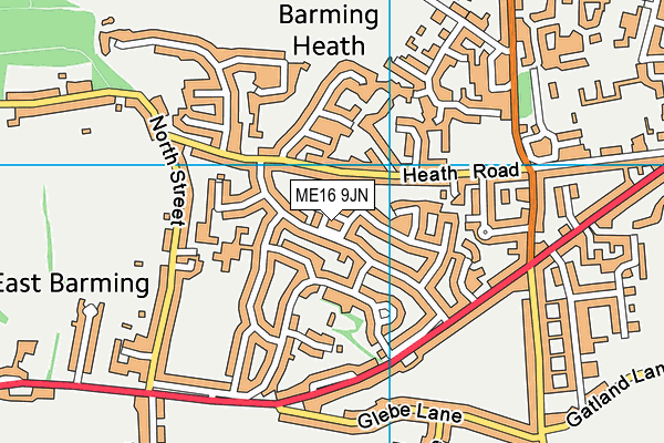 ME16 9JN map - OS VectorMap District (Ordnance Survey) ME16 9JN map - OS VectorMap District (Ordnance Survey)
