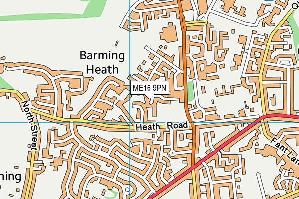 ME16 9PN map - OS VectorMap District (Ordnance Survey)