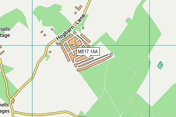 ME17 1AA map - OS VectorMap District (Ordnance Survey) ME17 1AA map - OS VectorMap District (Ordnance Survey)