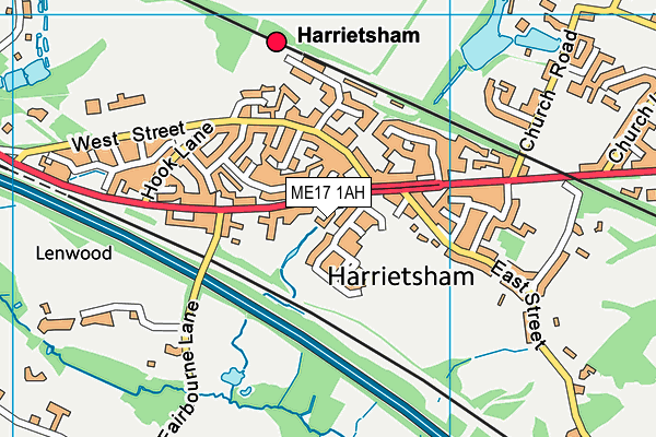 ME17 1AH map - OS VectorMap District (Ordnance Survey) ME17 1AH map - OS VectorMap District (Ordnance Survey)