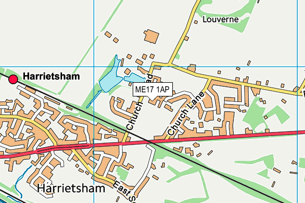 ME17 1AP map - OS VectorMap District (Ordnance Survey)