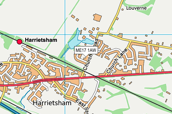 ME17 1AW map - OS VectorMap District (Ordnance Survey) ME17 1AW map - OS VectorMap District (Ordnance Survey)