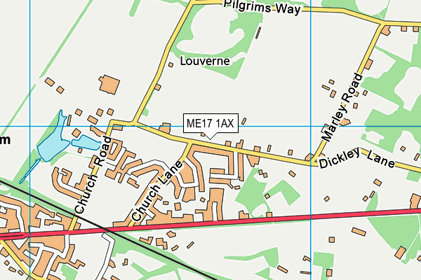 ME17 1AX map - OS VectorMap District (Ordnance Survey) ME17 1AX map - OS VectorMap District (Ordnance Survey)