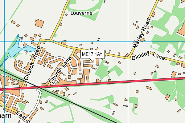 ME17 1AY map - OS VectorMap District (Ordnance Survey) ME17 1AY map - OS VectorMap District (Ordnance Survey)