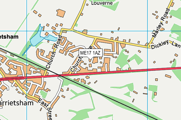 ME17 1AZ map - OS VectorMap District (Ordnance Survey) ME17 1AZ map - OS VectorMap District (Ordnance Survey)
