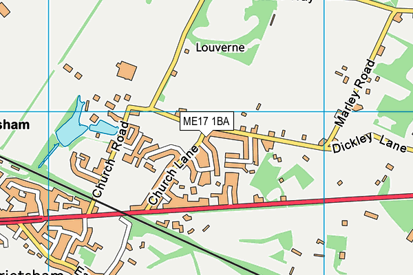 ME17 1BA map - OS VectorMap District (Ordnance Survey) ME17 1BA map - OS VectorMap District (Ordnance Survey)