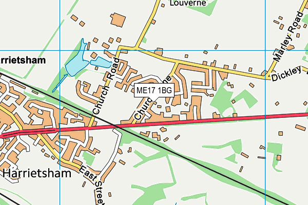 ME17 1BG map - OS VectorMap District (Ordnance Survey) ME17 1BG map - OS VectorMap District (Ordnance Survey)