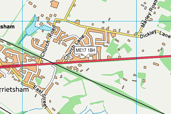 ME17 1BH map - OS VectorMap District (Ordnance Survey) ME17 1BH map - OS VectorMap District (Ordnance Survey)