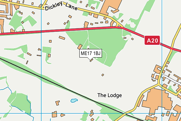 ME17 1BJ map - OS VectorMap District (Ordnance Survey) ME17 1BJ map - OS VectorMap District (Ordnance Survey)