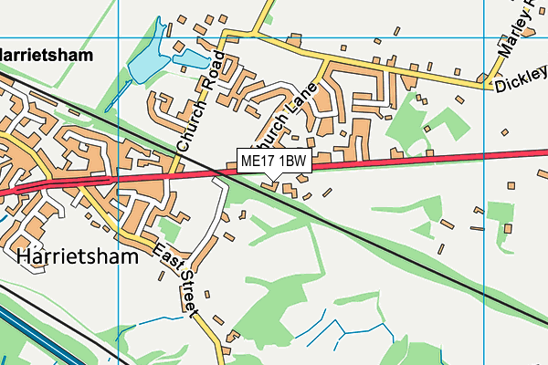 ME17 1BW map - OS VectorMap District (Ordnance Survey) ME17 1BW map - OS VectorMap District (Ordnance Survey)