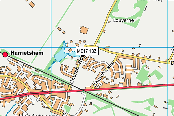 ME17 1BZ map - OS VectorMap District (Ordnance Survey) ME17 1BZ map - OS VectorMap District (Ordnance Survey)