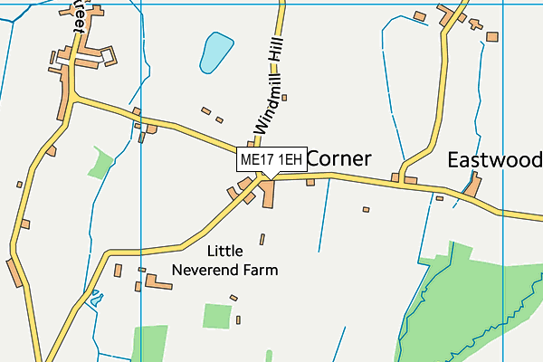 ME17 1EH map - OS VectorMap District (Ordnance Survey) ME17 1EH map - OS VectorMap District (Ordnance Survey)