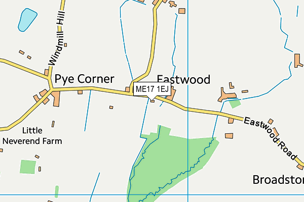 ME17 1EJ map - OS VectorMap District (Ordnance Survey) ME17 1EJ map - OS VectorMap District (Ordnance Survey)
