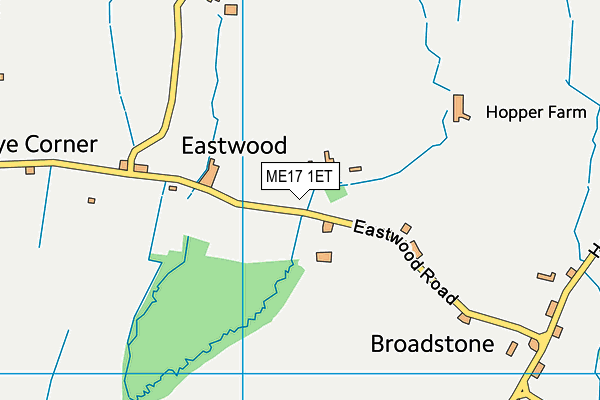 ME17 1ET map - OS VectorMap District (Ordnance Survey) ME17 1ET map - OS VectorMap District (Ordnance Survey)
