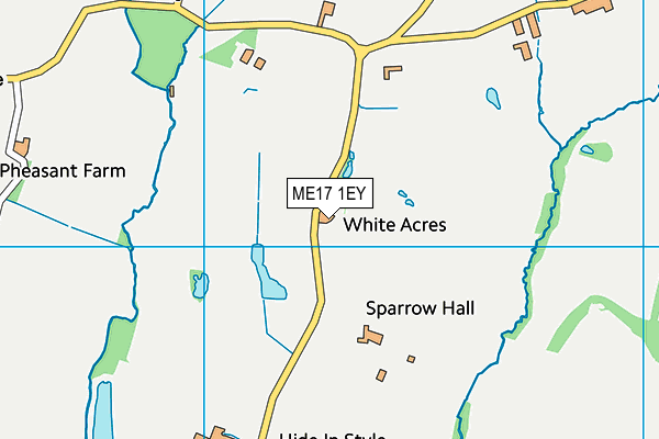 ME17 1EY map - OS VectorMap District (Ordnance Survey) ME17 1EY map - OS VectorMap District (Ordnance Survey)