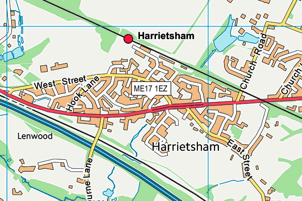 ME17 1EZ map - OS VectorMap District (Ordnance Survey) ME17 1EZ map - OS VectorMap District (Ordnance Survey)