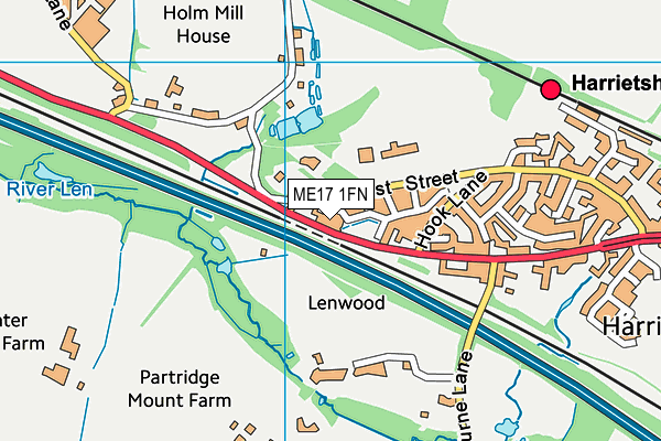 ME17 1FN map - OS VectorMap District (Ordnance Survey)